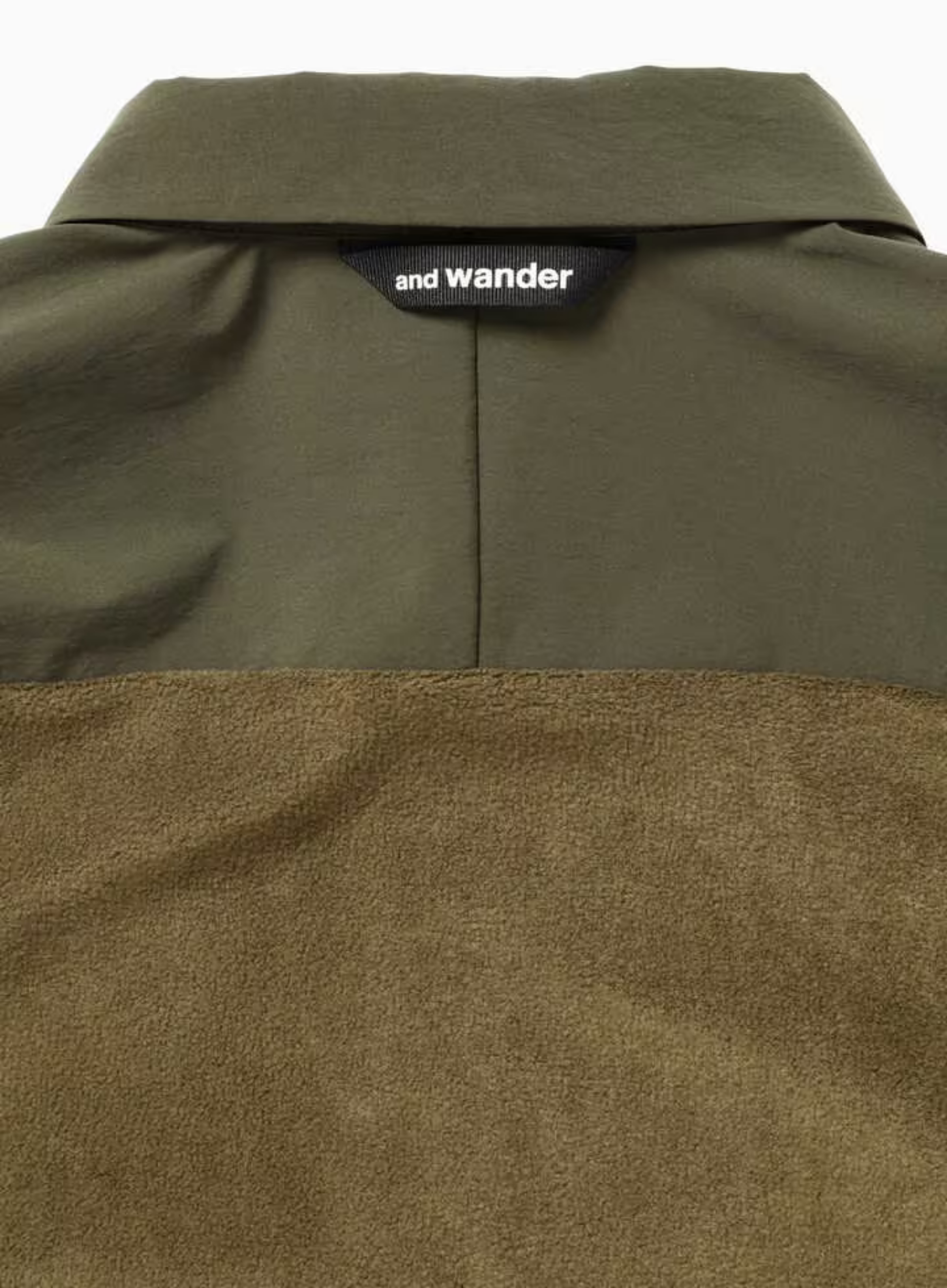 新品｜AND WANDER｜FLEECE NECK WARMER｜KHAKI andwanderTopFleeceJacketKhaki_